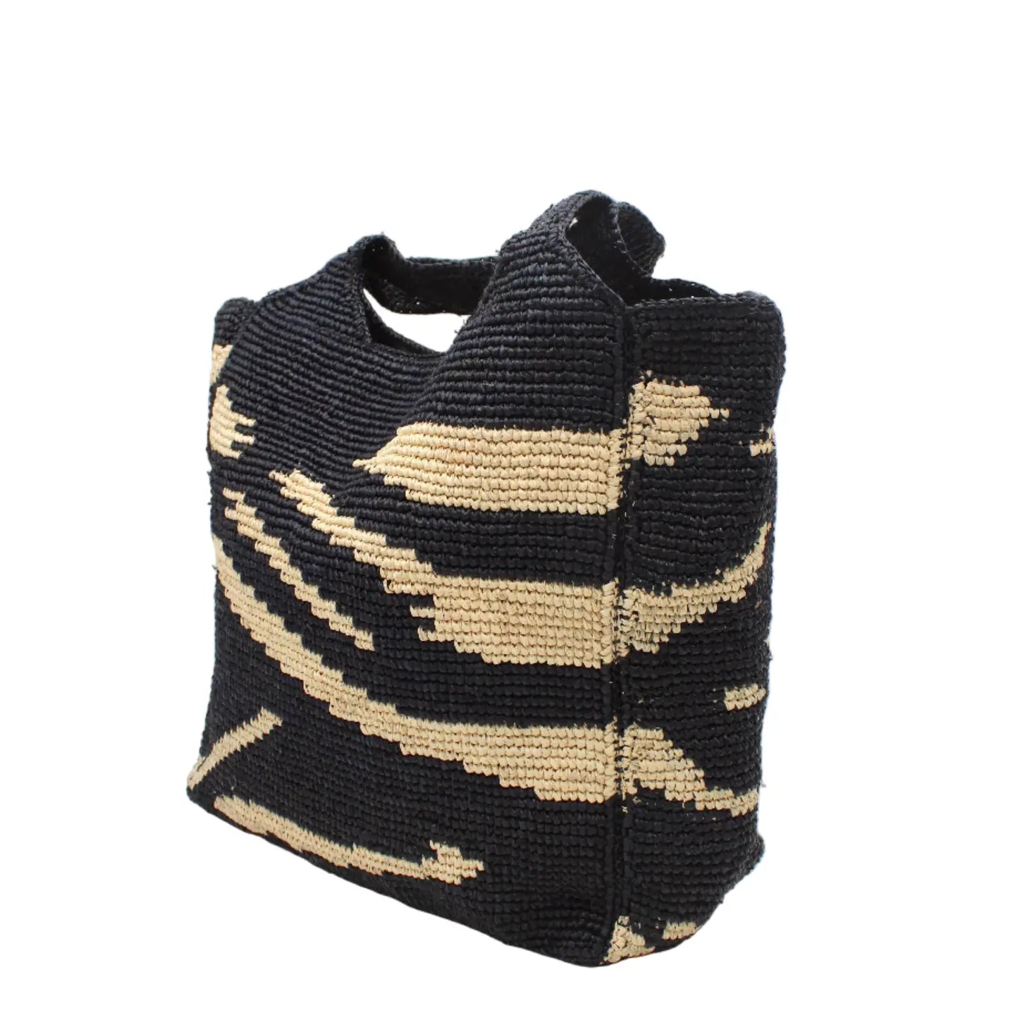 Mamie XL Crochet Straw Basket Handbag