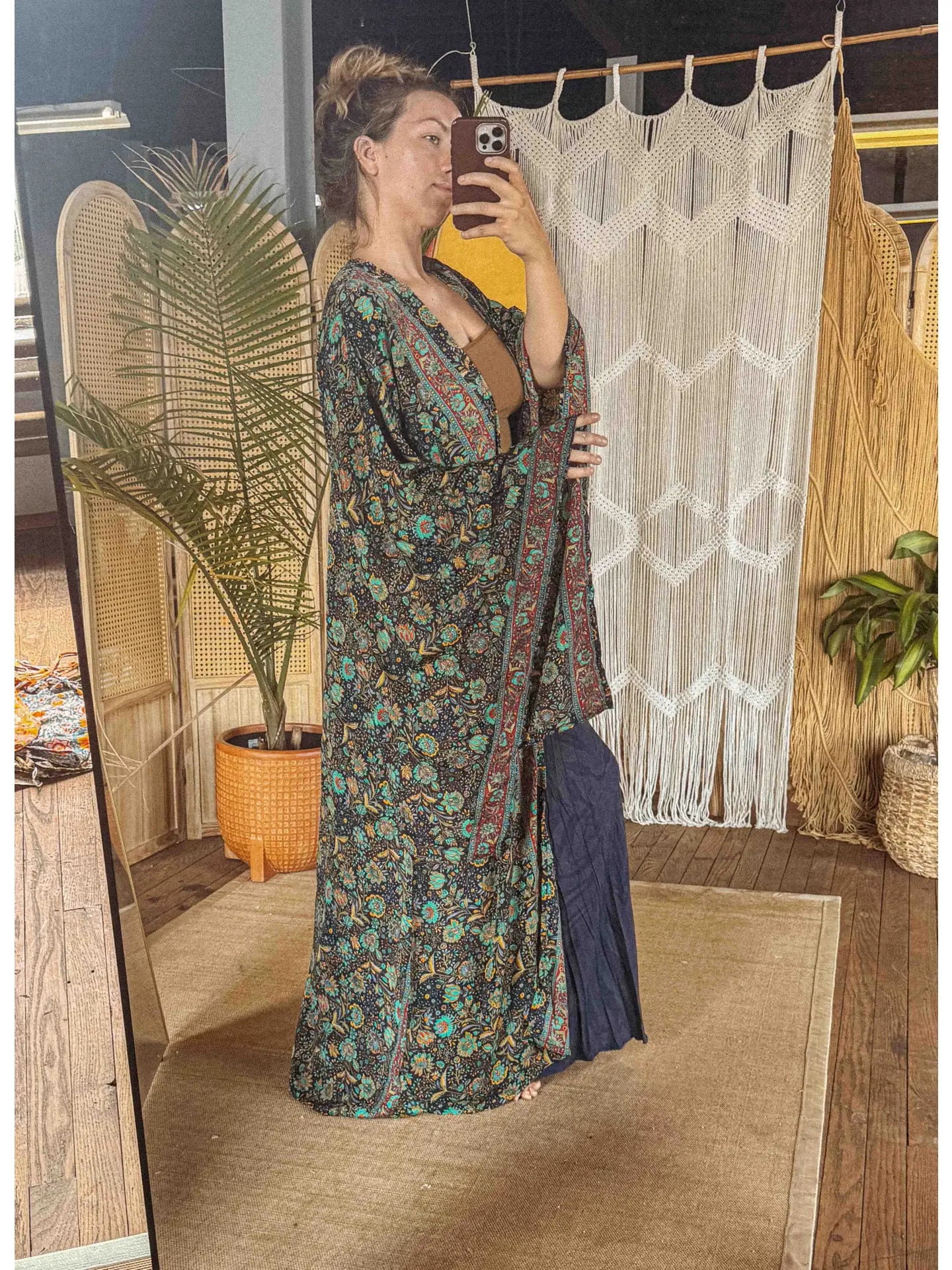 Ellery Woodland Boho Silk Kimono