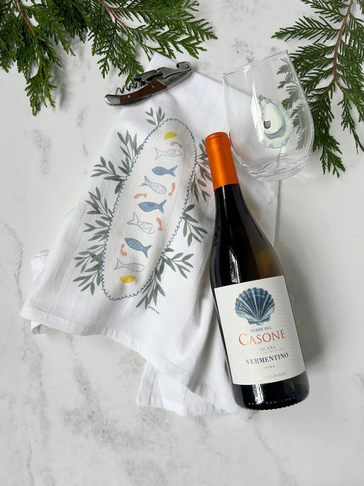 Feast of Seven Fishes Holiday Tea Towel