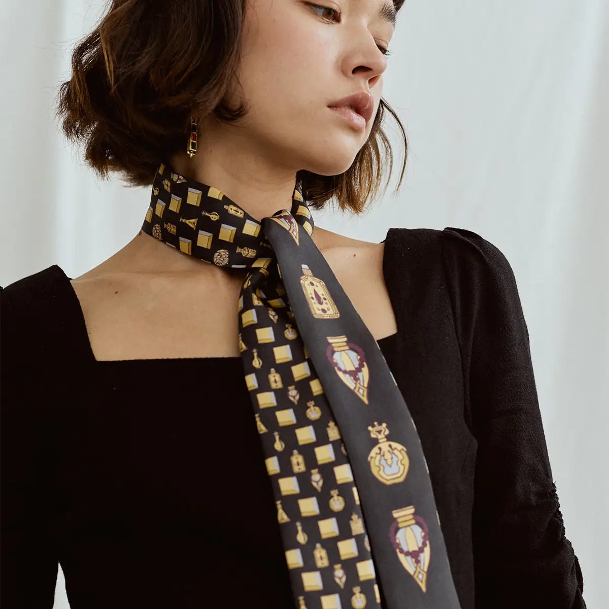 Amora Silk Skinny Scarf