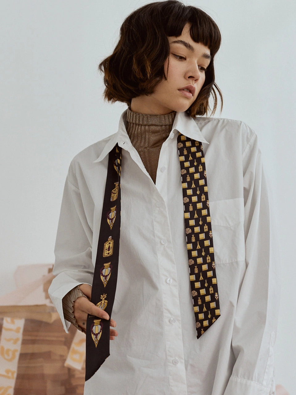 Amora Silk Skinny Scarf