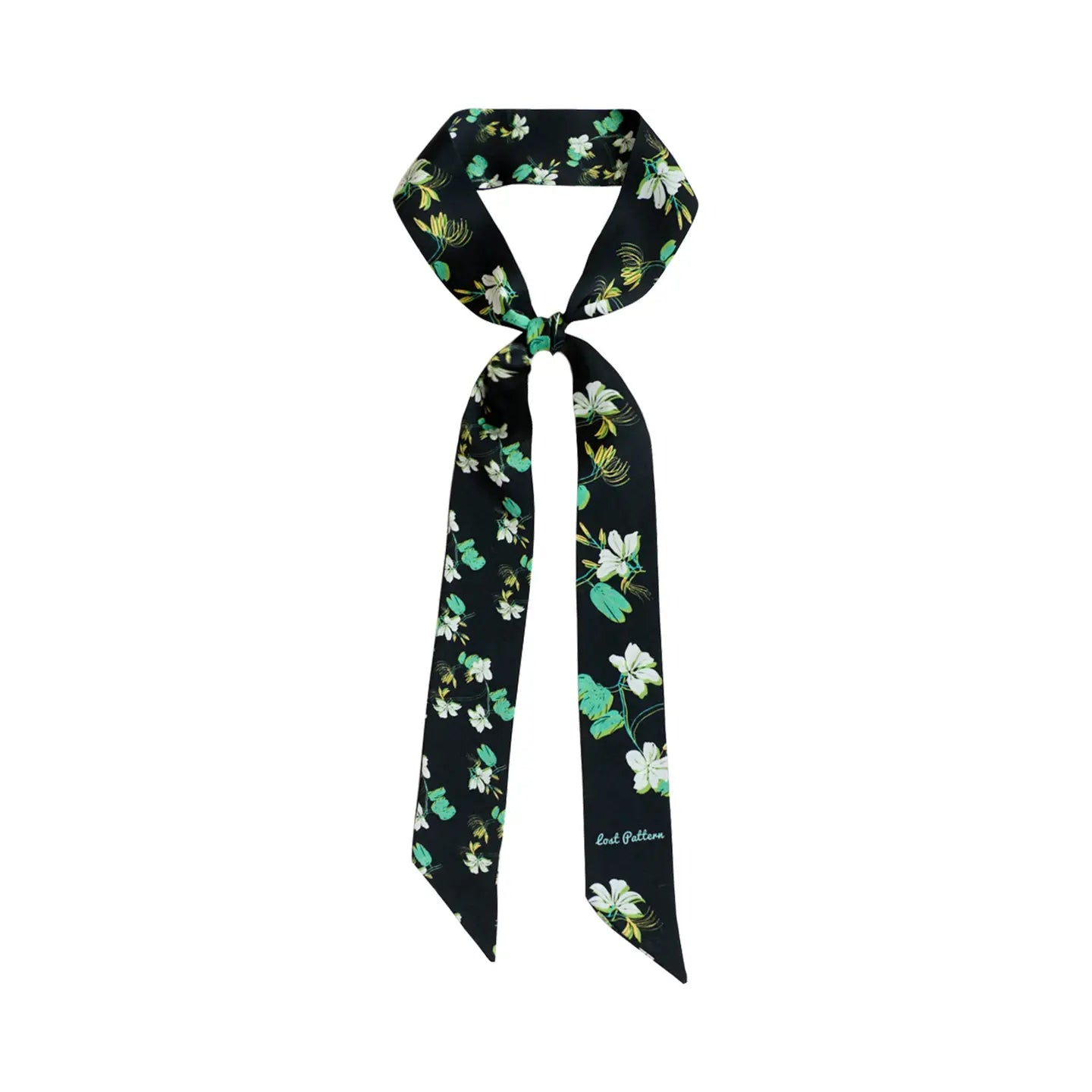 Beach Blossoms silk skinny scarf