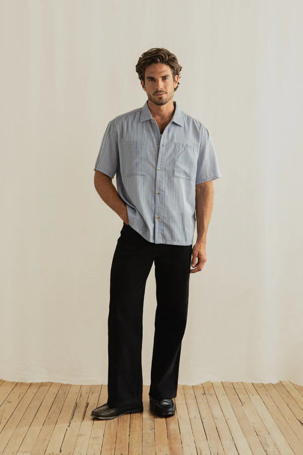 relaxed fit oversized pocket ss shirt