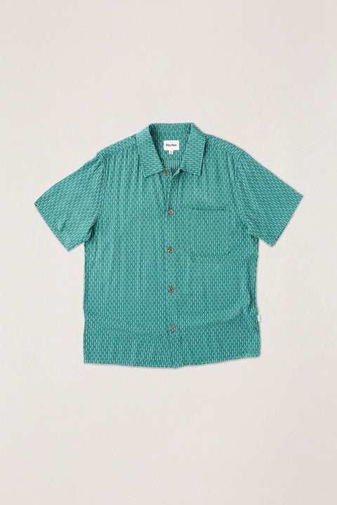 linen float stitch s/s shirt