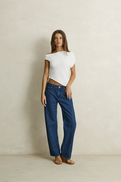 maya lace asymmetric top