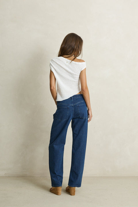 maya lace asymmetric top