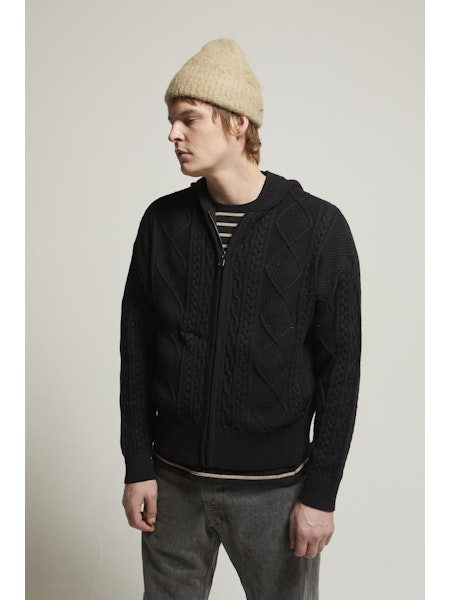 Liam Cable Knit Zip-Up