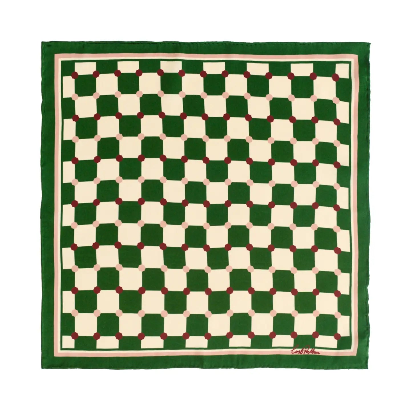 Checkerboard Silk Pocket Square