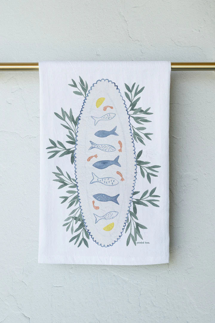 Feast of Seven Fishes Holiday Tea Towel