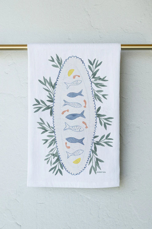 Feast of Seven Fishes Holiday Tea Towel