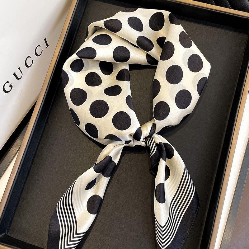 French Black & White Scarf