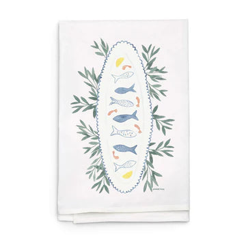 Feast of Seven Fishes Holiday Tea Towel