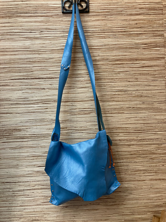 Angela Blue Shimmer Bag