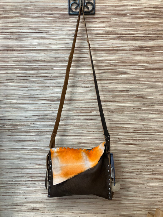 Angela Orange Cowhide Bag