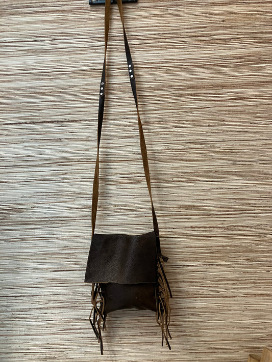 Angela Little Brown Fringe Bag