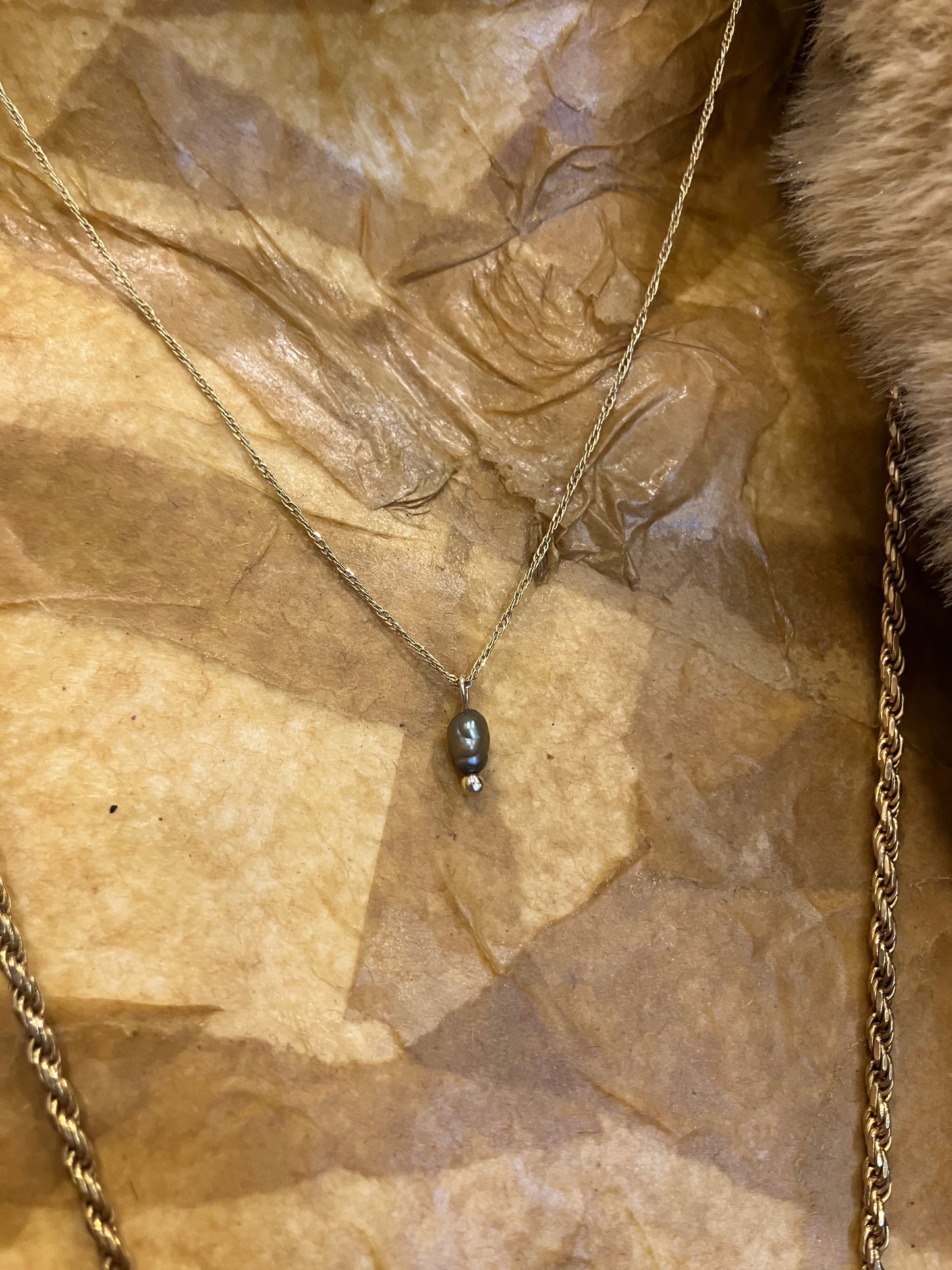 Teeny Pearl Necklace