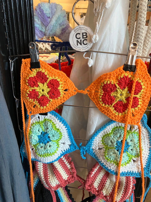 African flower bikini top