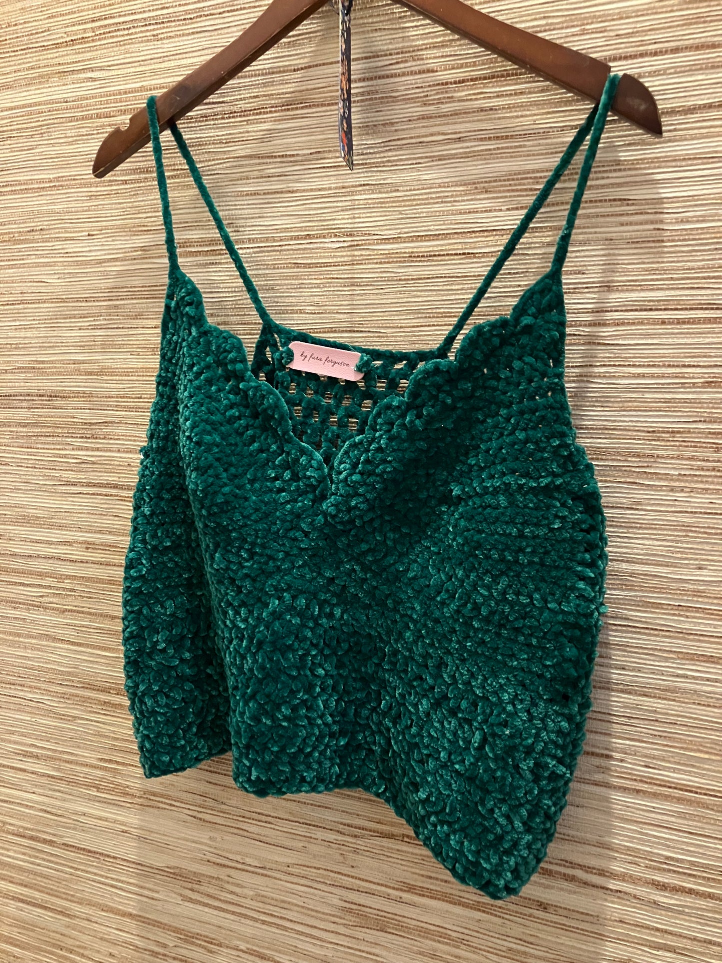 green velvet cami