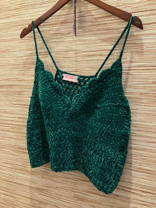 green velvet cami