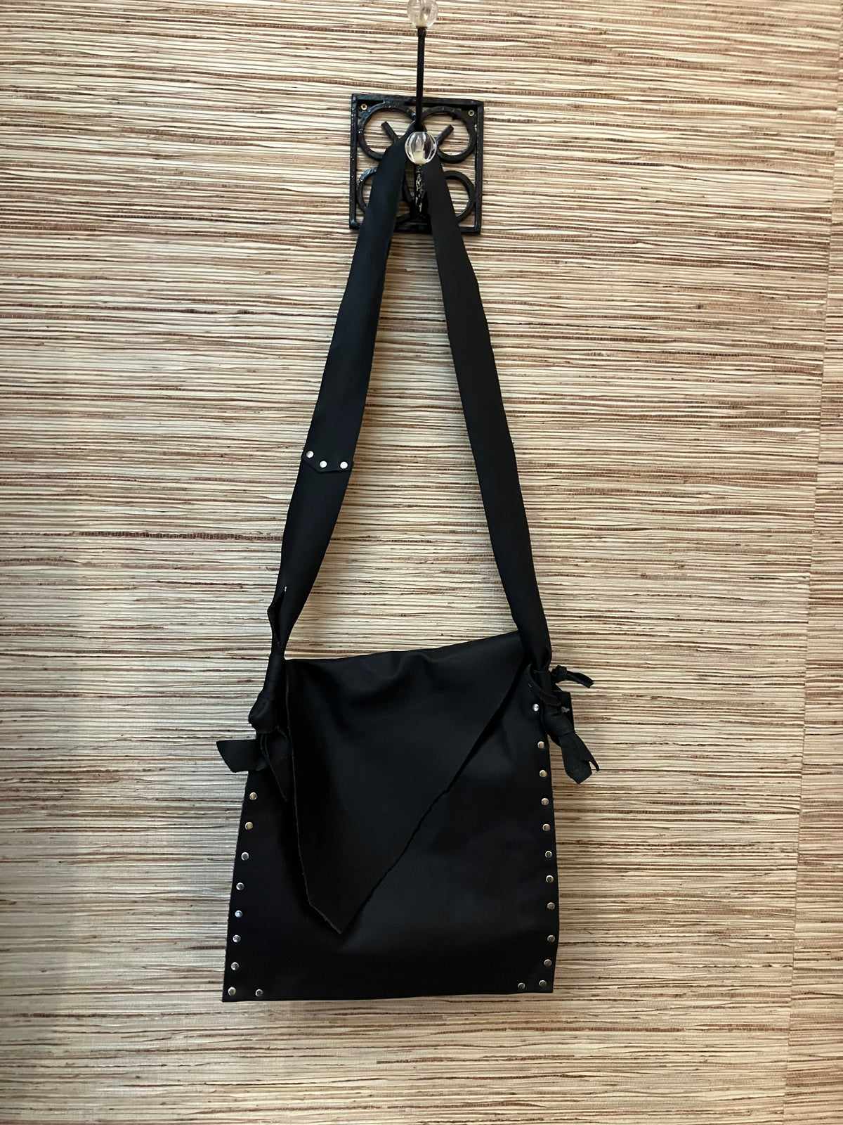 angela upcycled leather crossbody bags