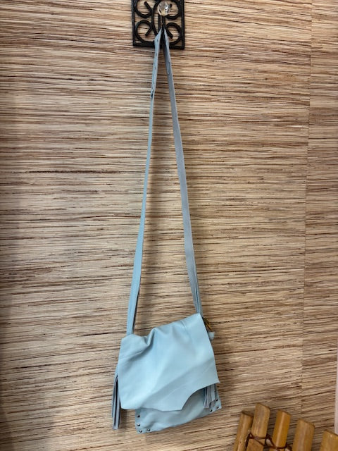 Angela carolina blue studded strap bag