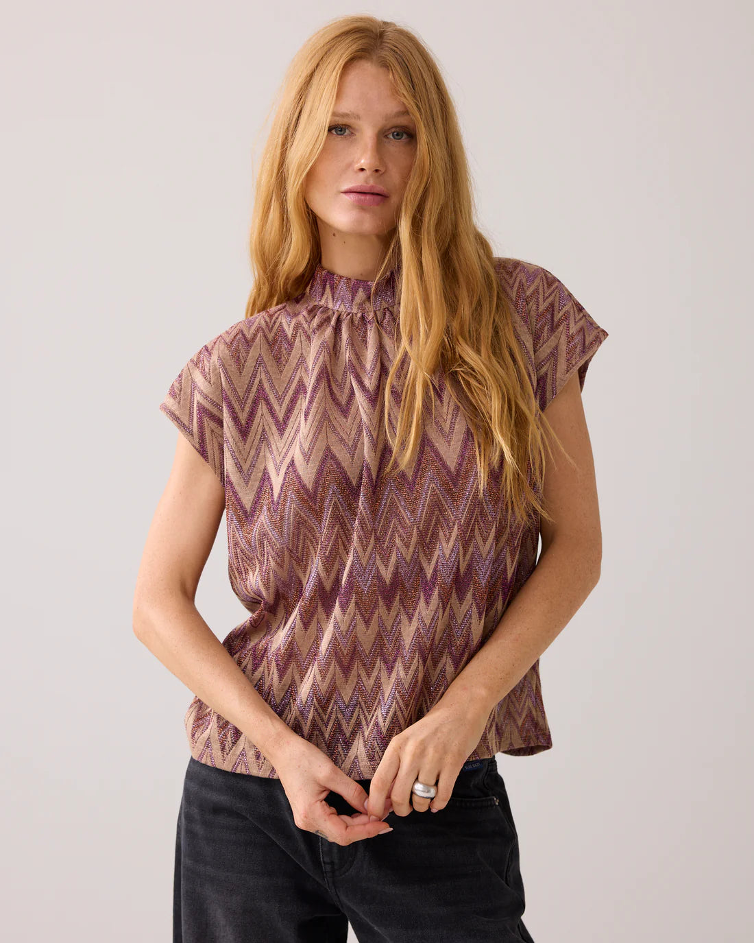 Italian Jacquard Boxy top