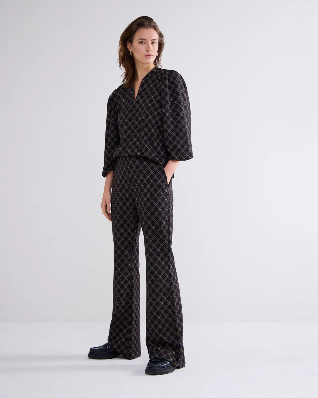 Jacquard Plaid Pant