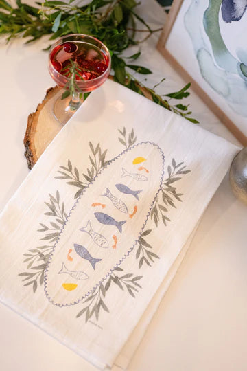 Feast of Seven Fishes Holiday Tea Towel