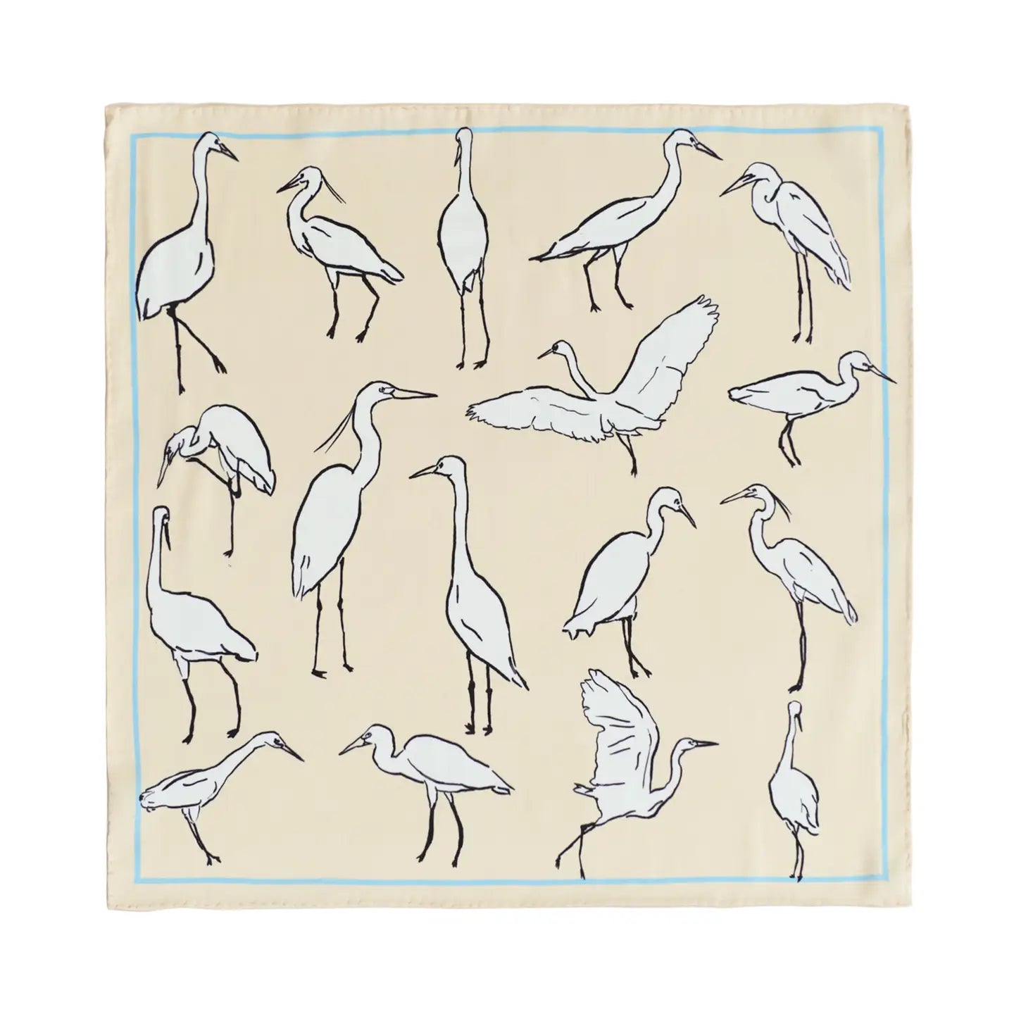 Little Egret Pocket Square