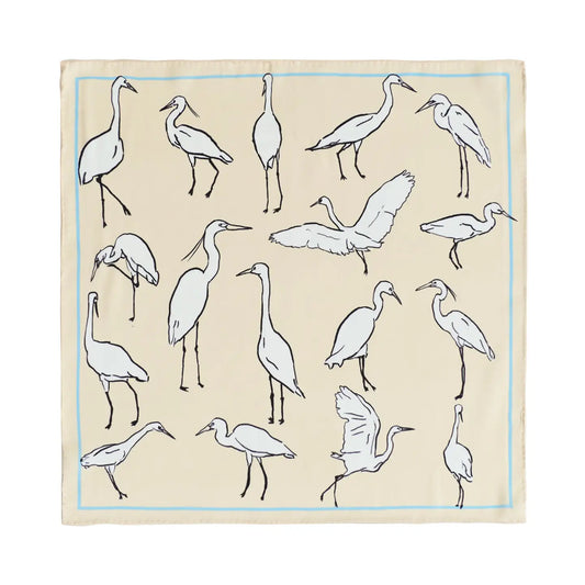 Little Egret Pocket Square