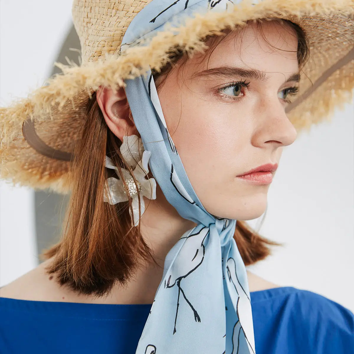 Little Egret Silk Neck Tie