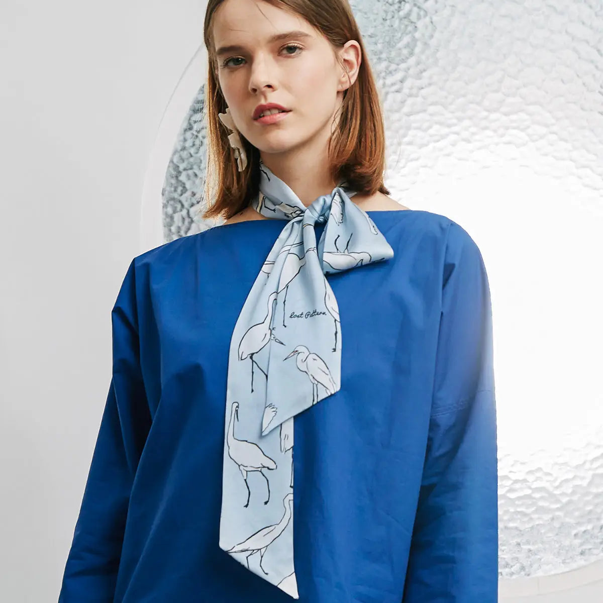 Little Egret Silk Neck Tie