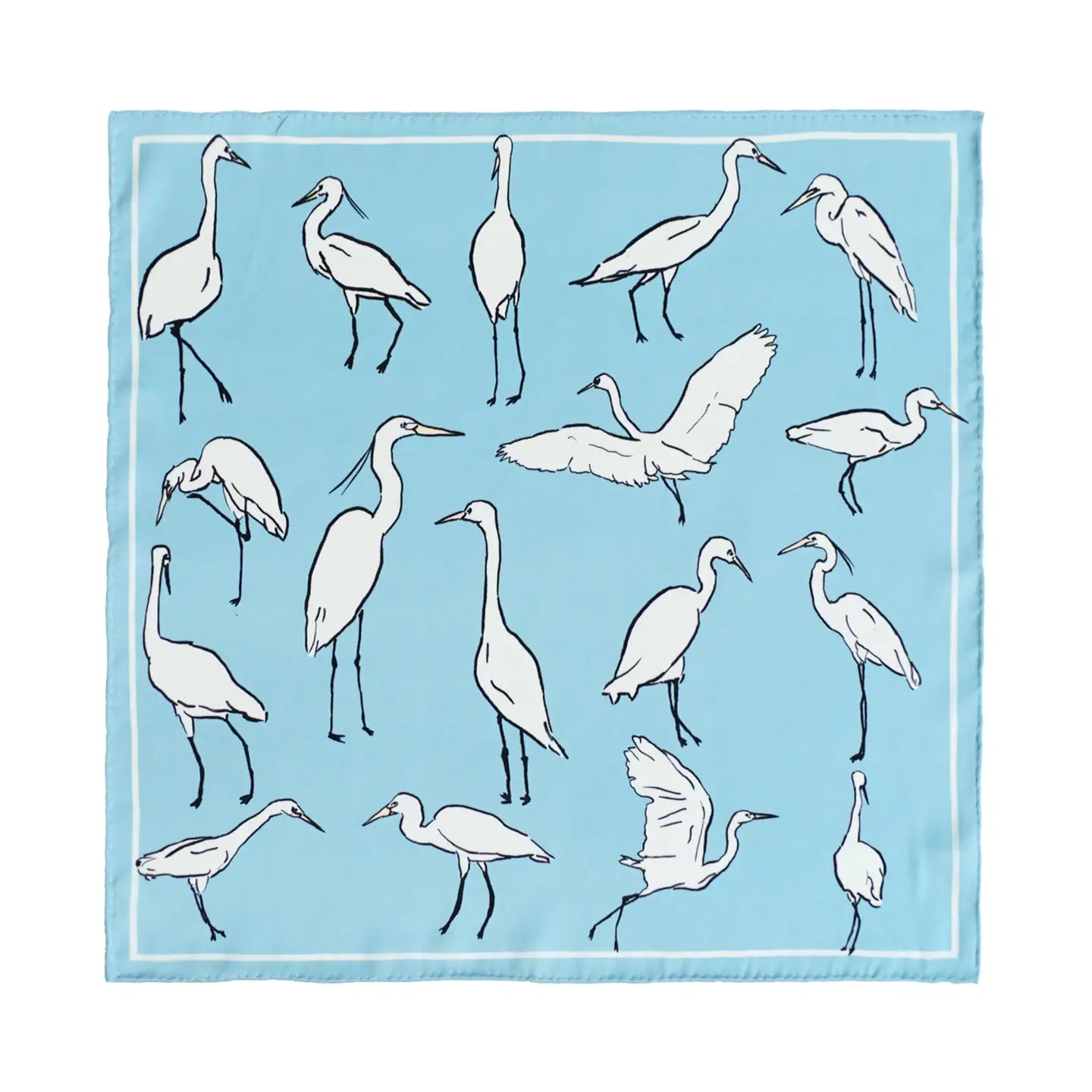 Little Egret Pocket Square