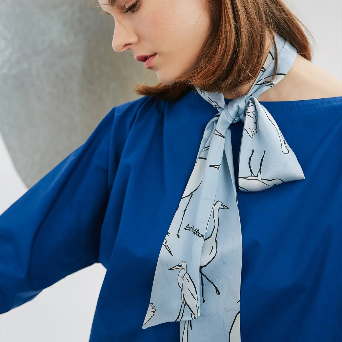 Little Egret Silk Neck Tie