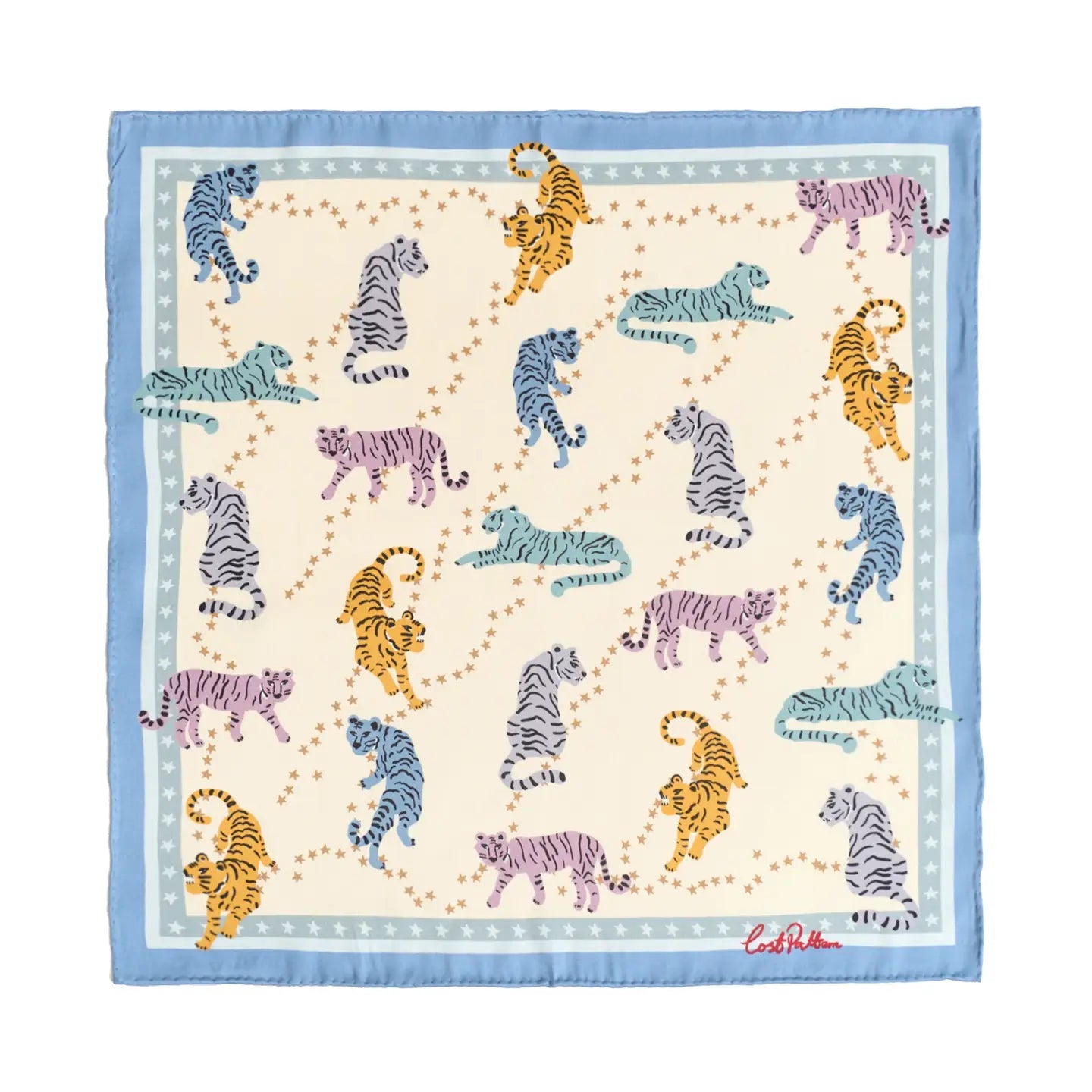 Neon Tiger Pocket Square