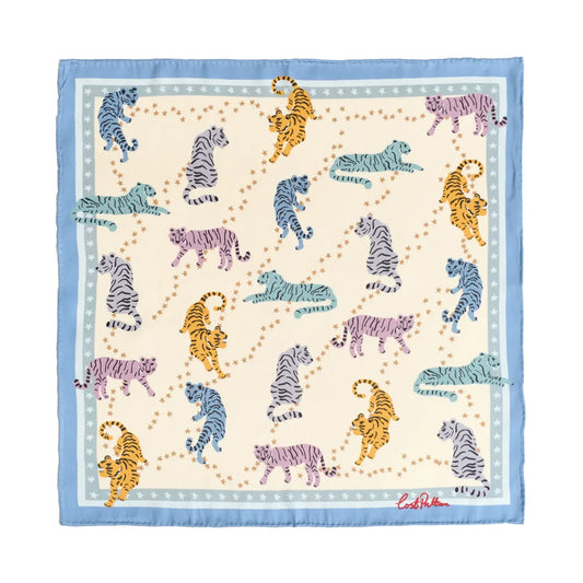 Neon Tiger Pocket Square
