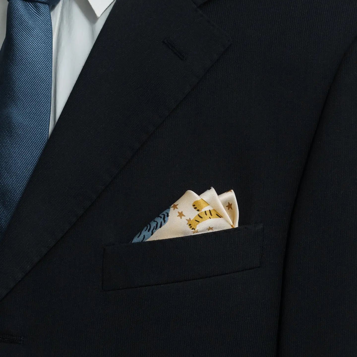 Neon Tiger Pocket Square