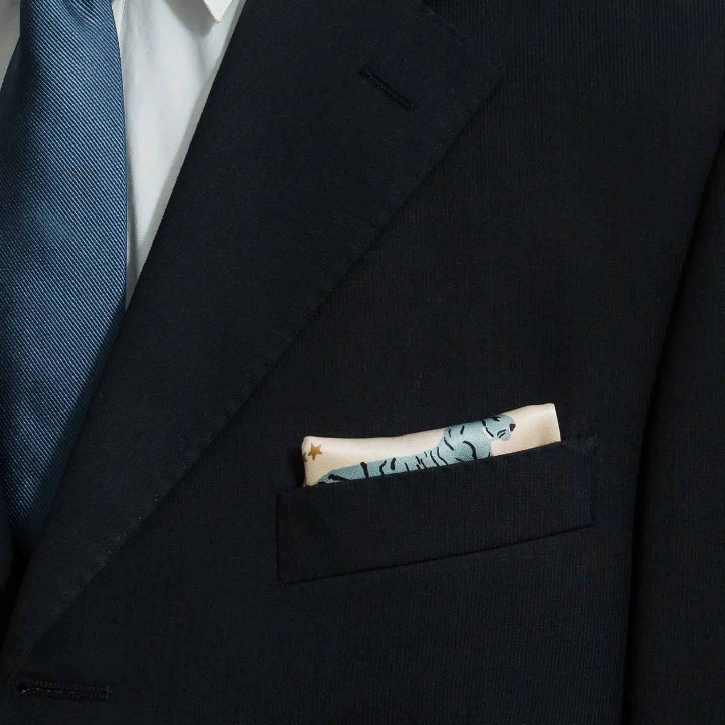 Neon Tiger Pocket Square