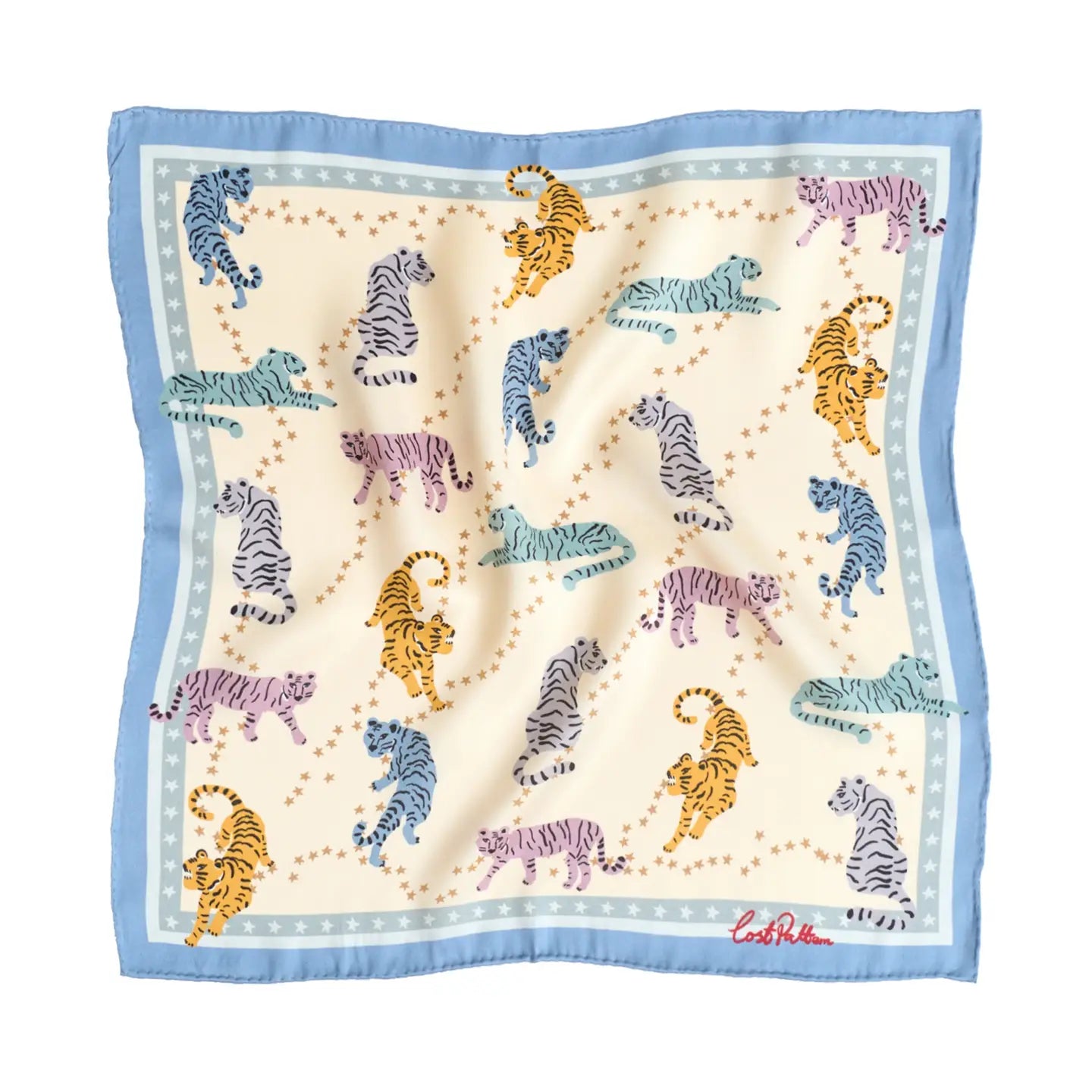 Neon Tiger Pocket Square