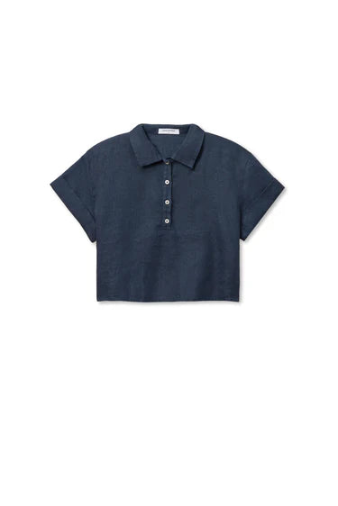 Tabitha linen cropped polo