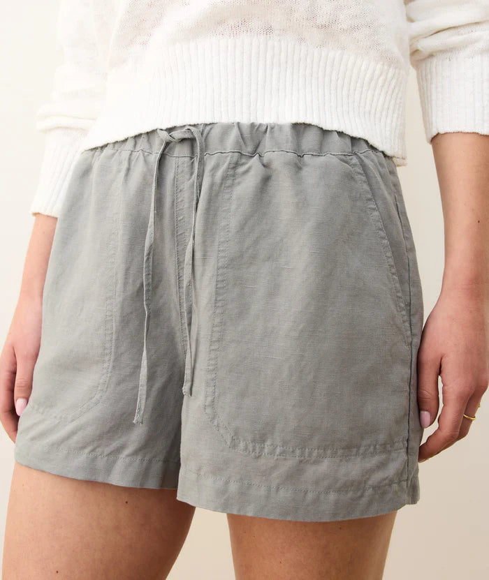 linen drawstring shorts