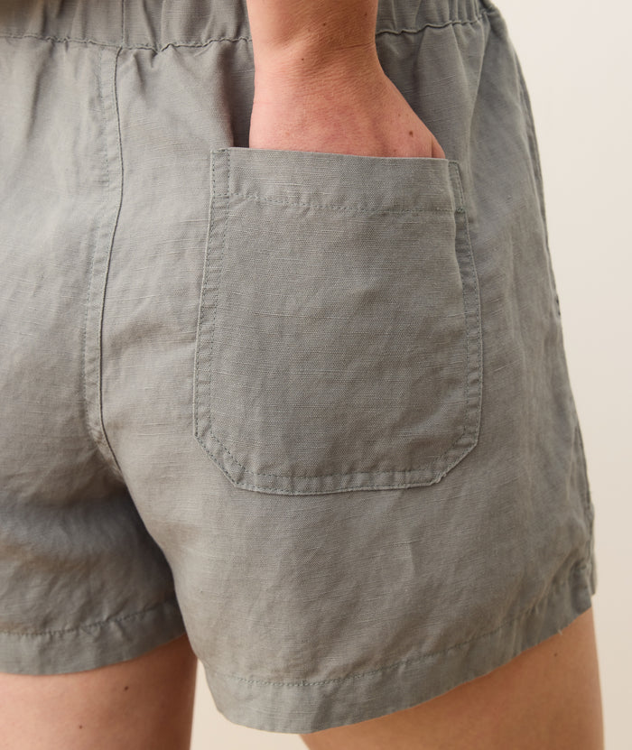 linen drawstring shorts