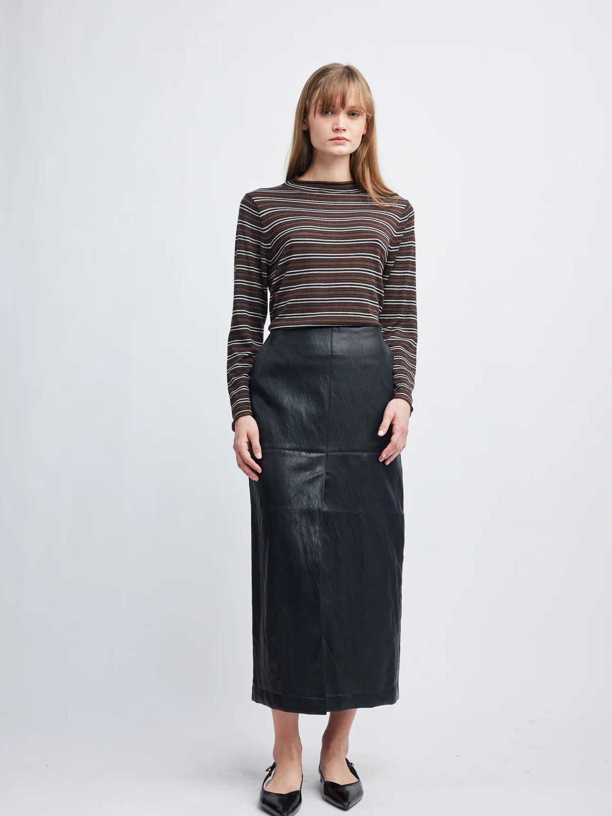 lizzy vegan leather pencil skirt