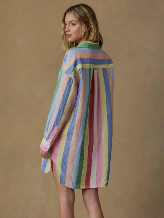laguna linen mini shirtdress