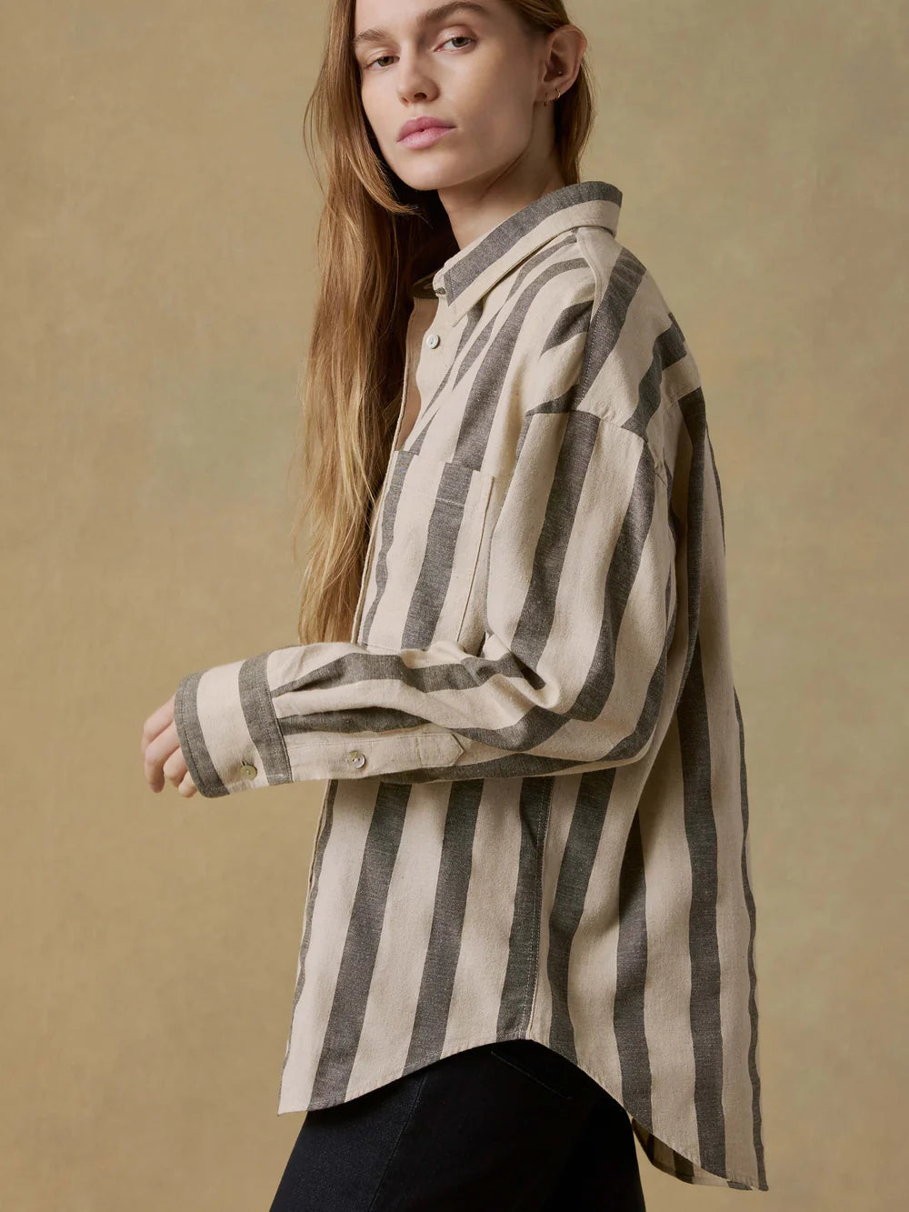 Cotton Linen Relaxed Shirt