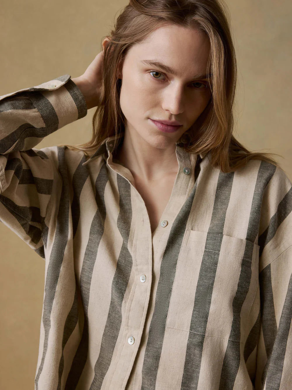 Cotton Linen Relaxed Shirt