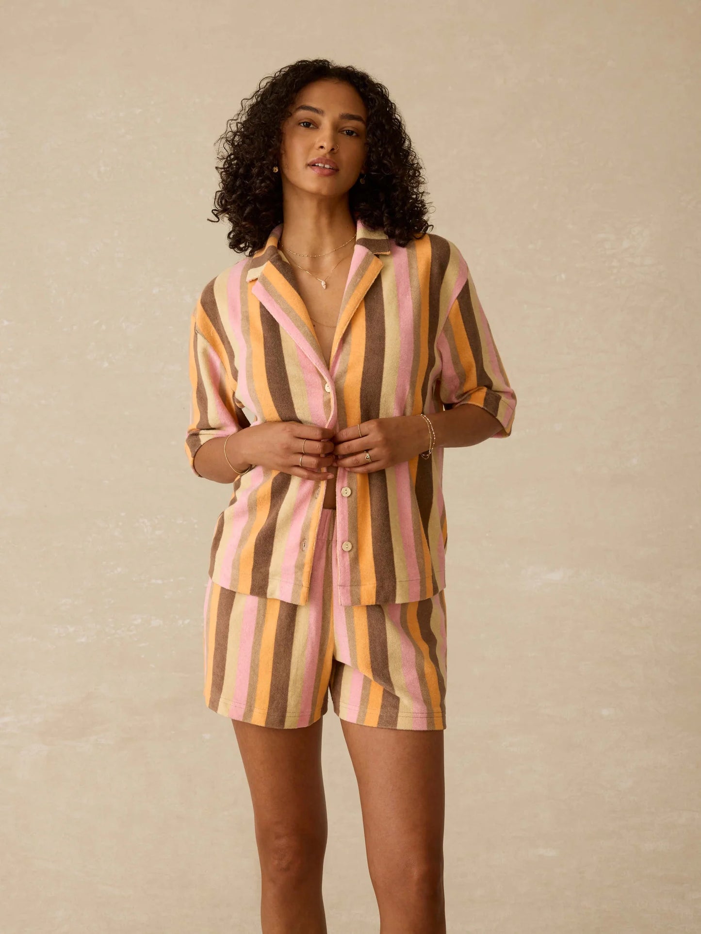 cabana towel terry camp shirt