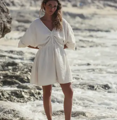 Gaia Drawstring mini dress