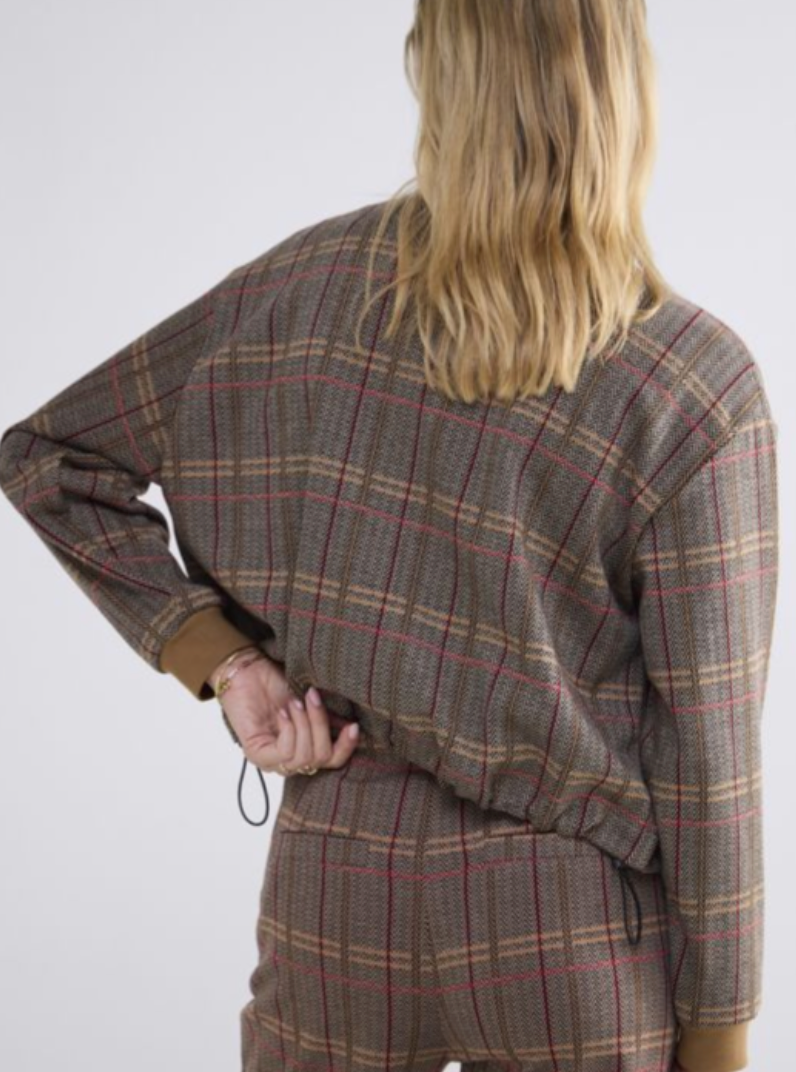 Check Jacquard Bomber