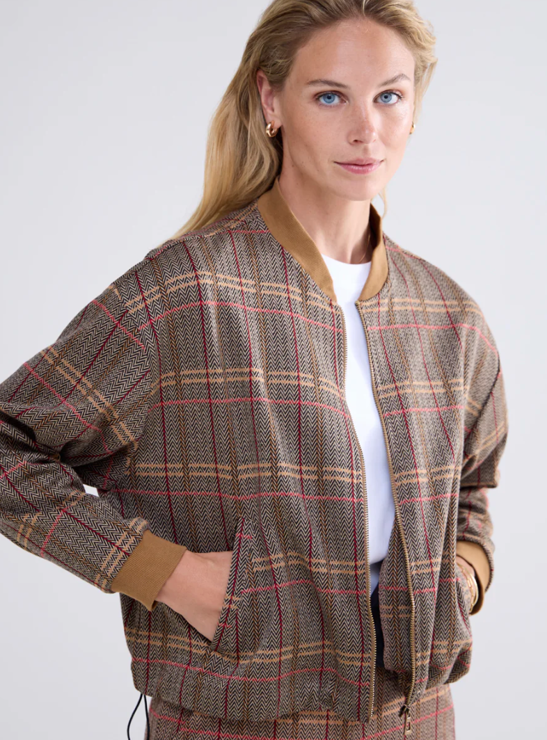 Check Jacquard Bomber